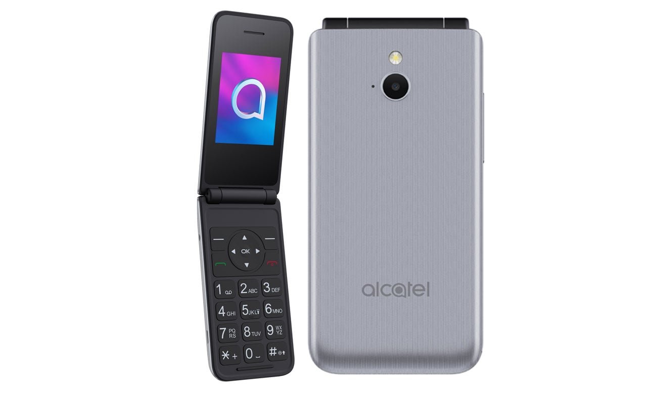 Teléfono móvil Alcatel 3082 de tipo concha con teclado físico