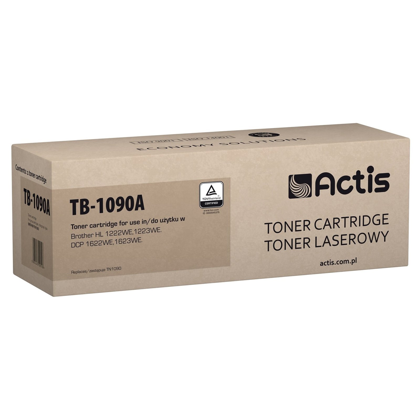 Tóner Actis TB-1090A compatible con impresoras Brother