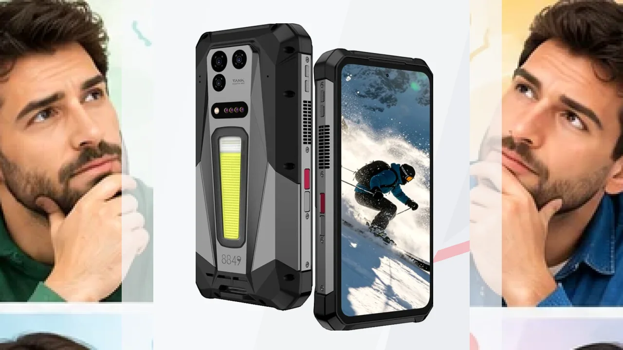 8849 TANK 4 Pro smartphone resistente con cámara de visión nocturna y luz de camping