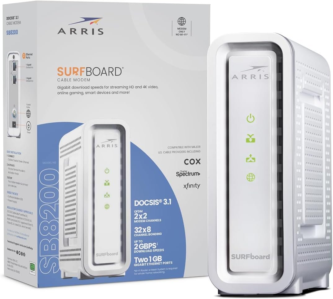Módem de cable ARRIS SURFboard SB8200 DOCSIS 3.1