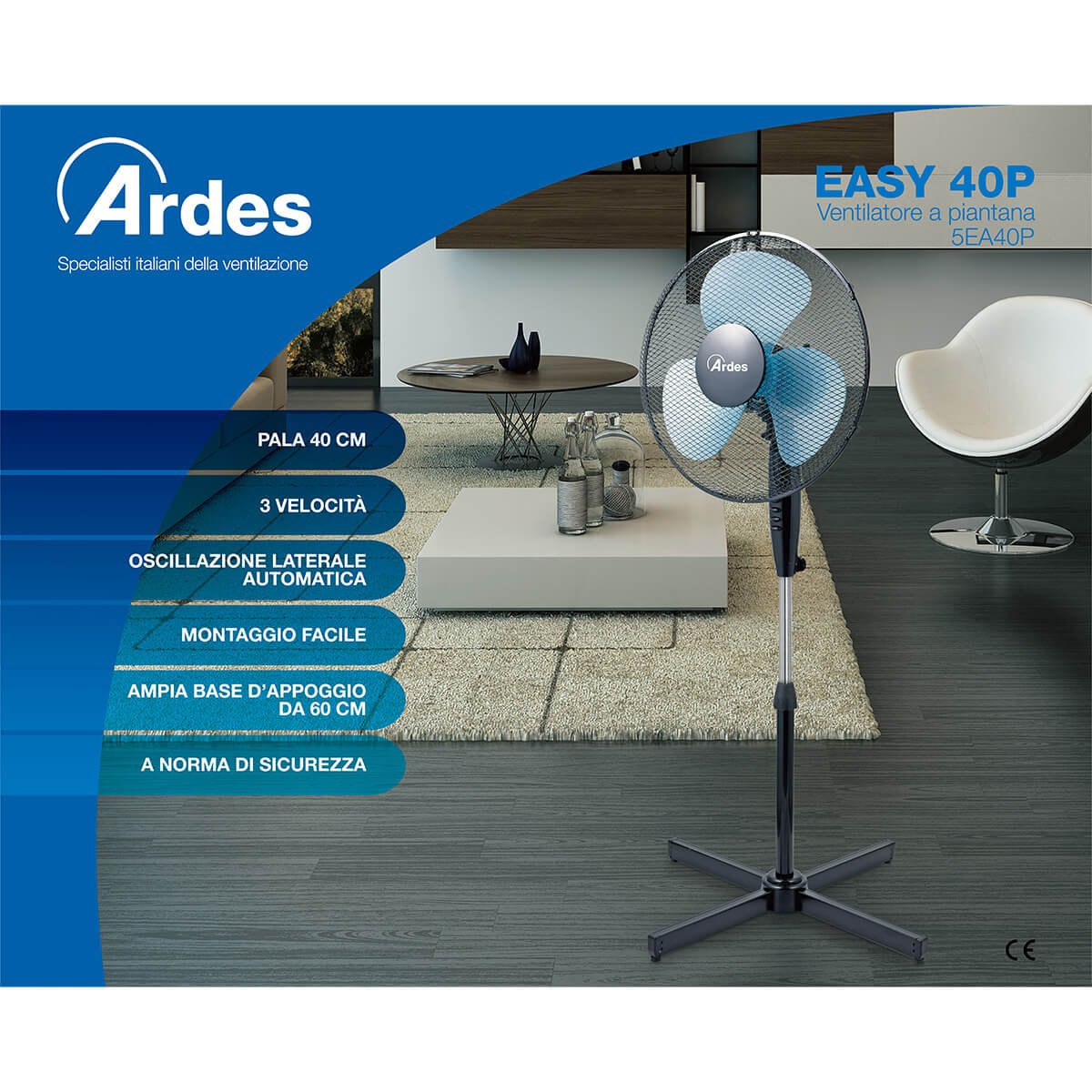Ventilador de pie Ardes Easy 40P