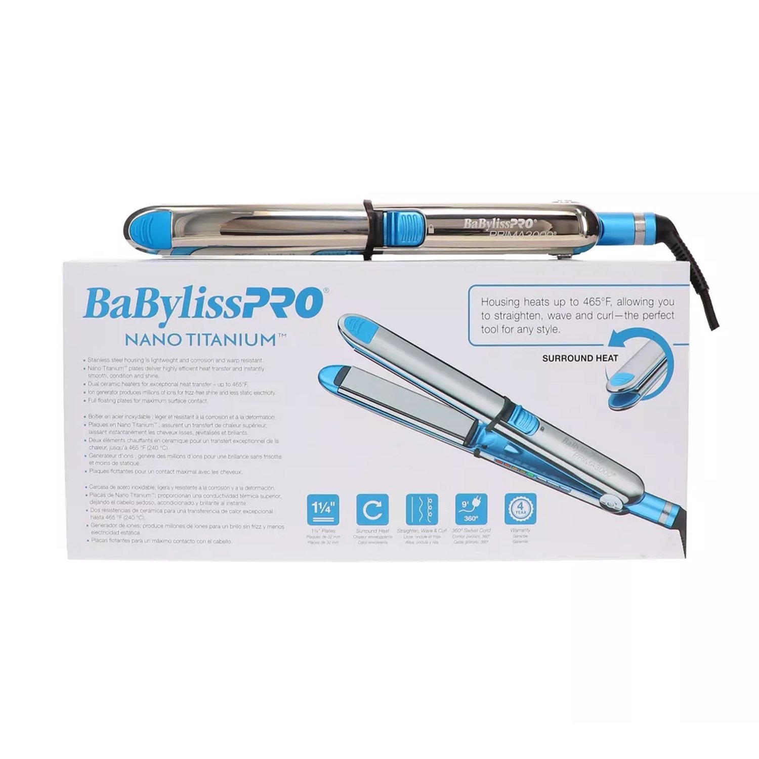 Plancha profesional BaByliss Pro Nano Titanium Prima3000