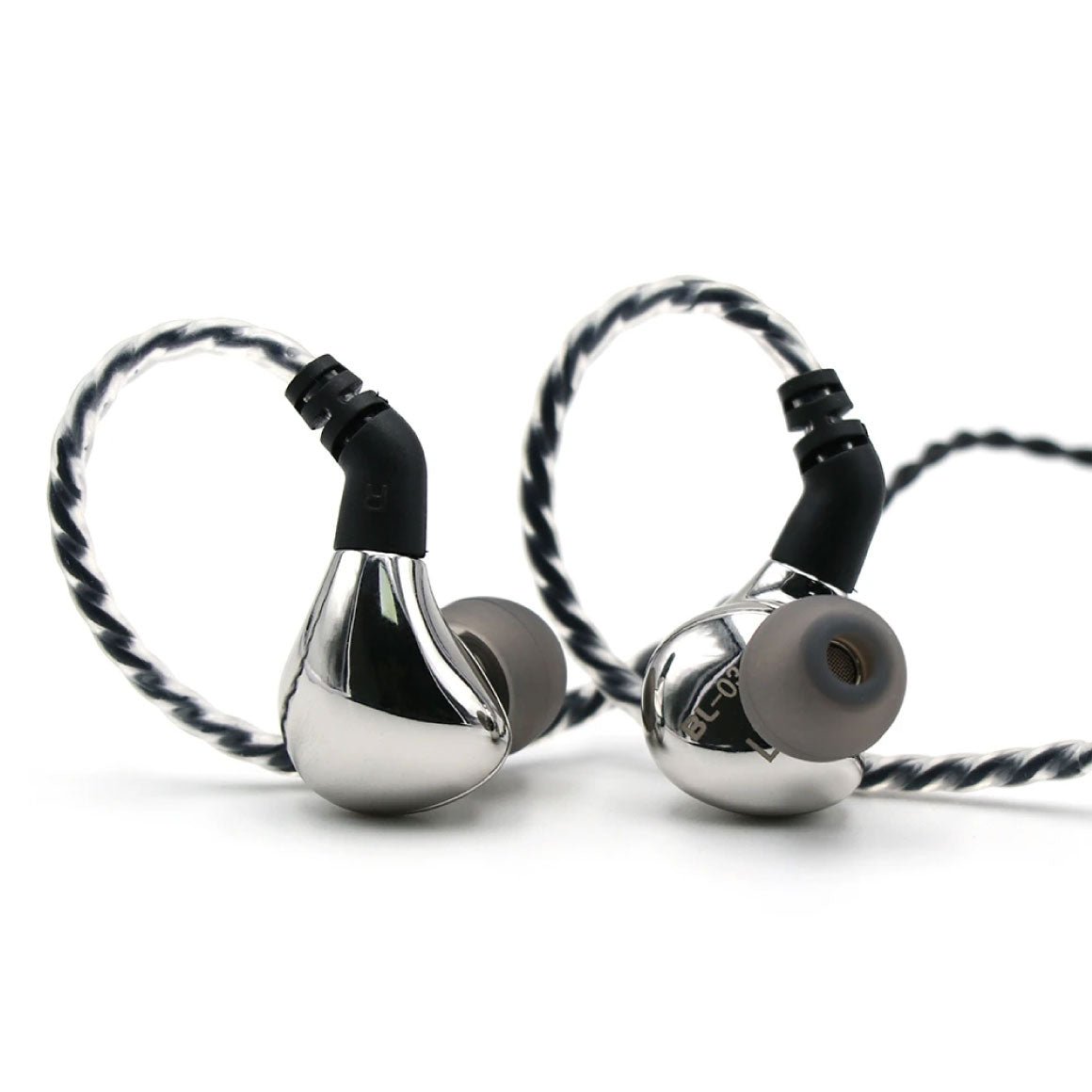Auriculares intraaurales Blon BL-03 con carcasa metálica plateada