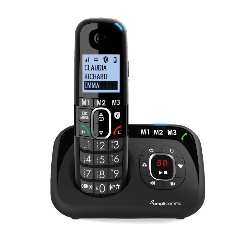 Teléfono inalámbrico amplificado Amplicomms BigTel 1580