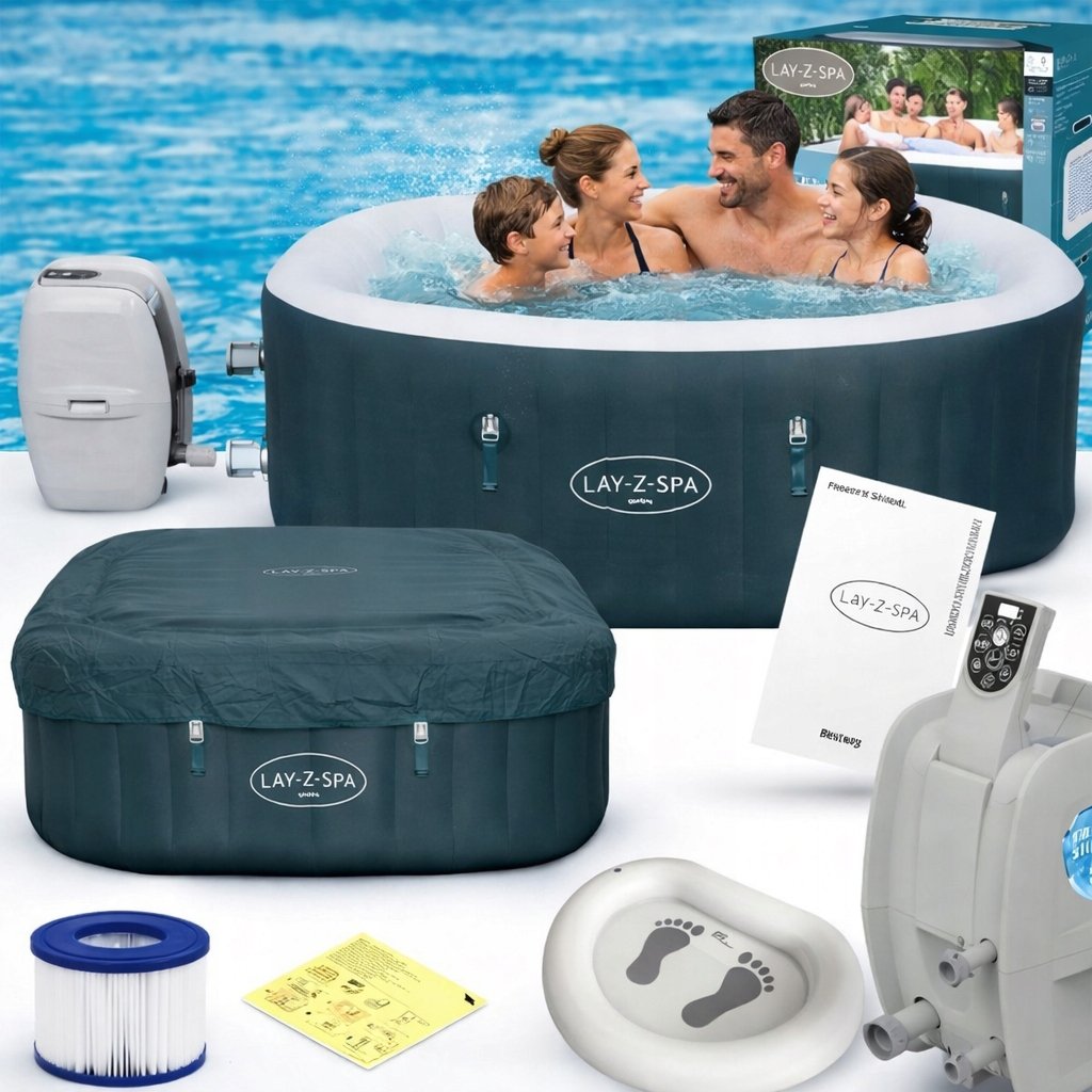 Spa hinchable Bestway Lay-Z-Spa con sistema de masaje y accesorios