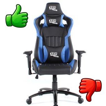 Silla gaming 1337 Industries GC890 en negro y azul