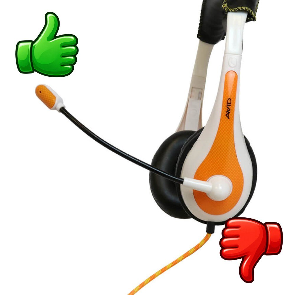 Auriculares educativos AVID AE-36 con micrófono y referencia 1EDU