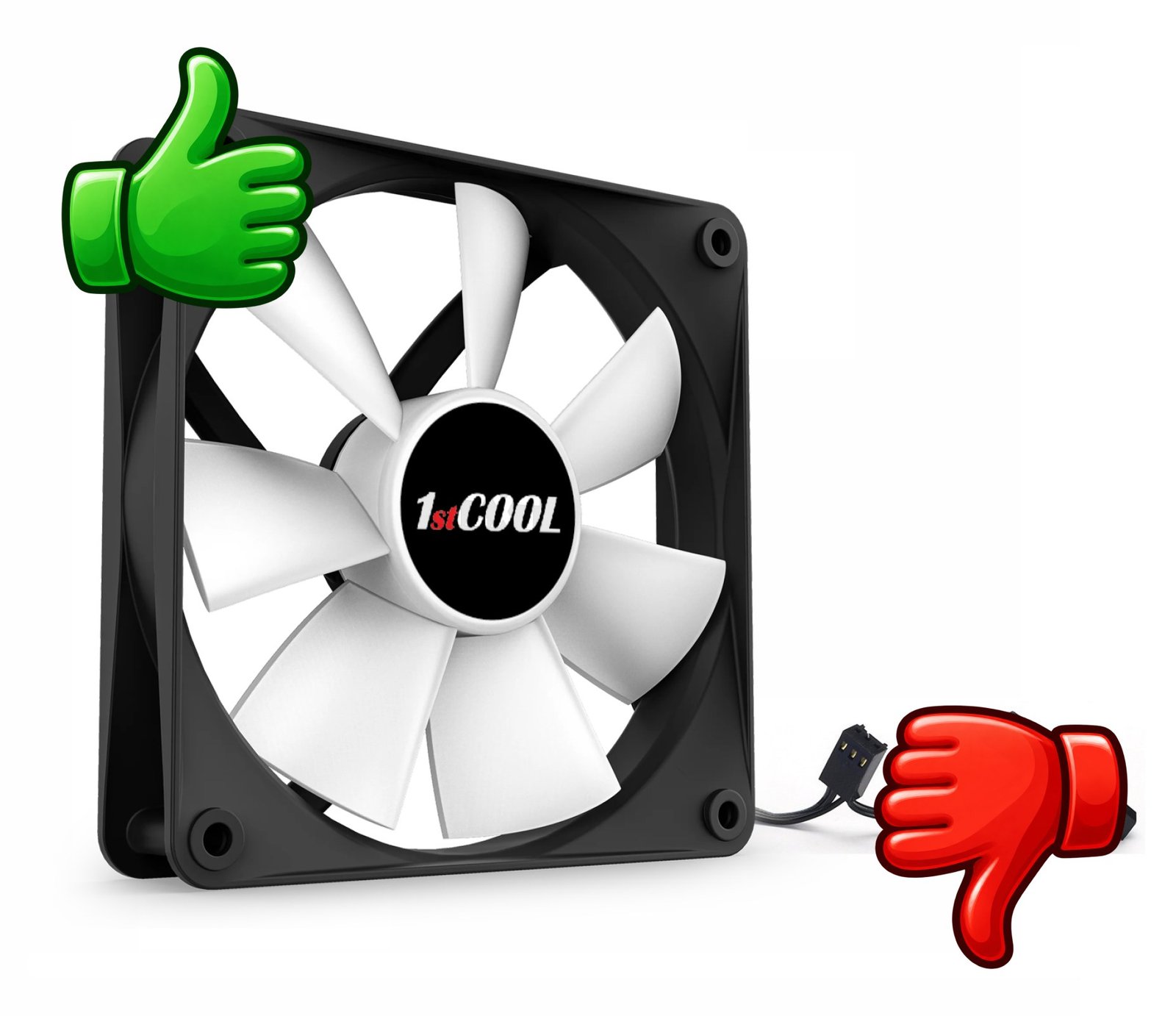 Ventilador para PC 1STCOOL Silent de 120 mm en negro y blanco