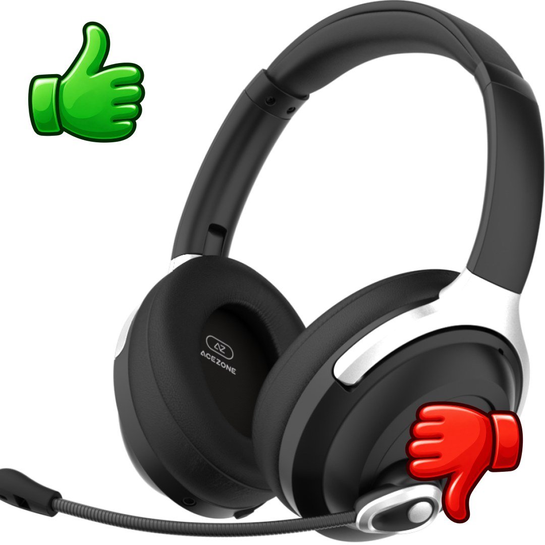 Auriculares gaming ACEZONE A-Spire con micrófono y cancelación activa de ruido