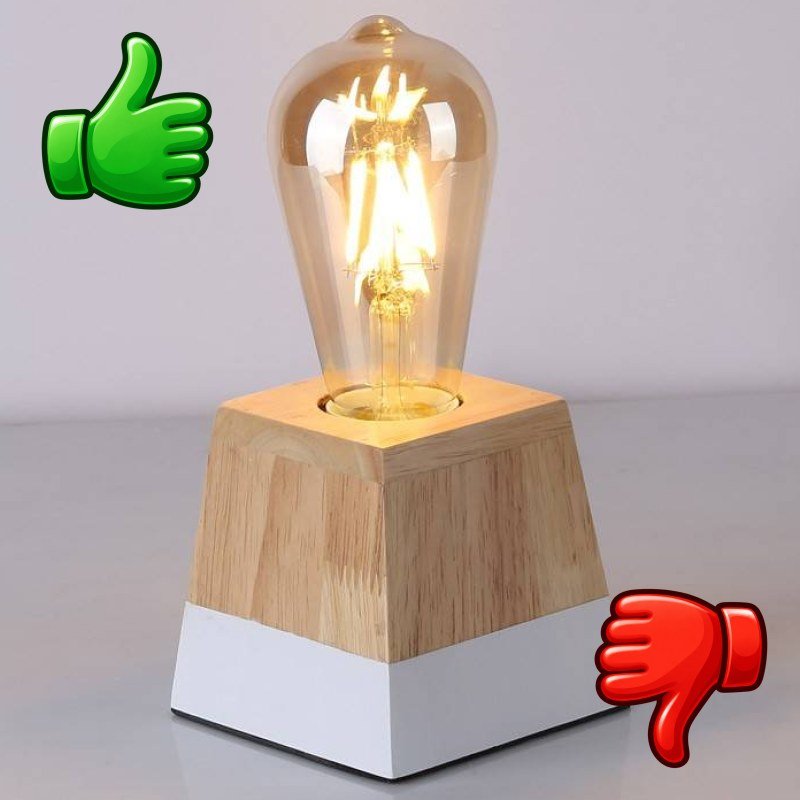 Lámpara de mesa de madera CANDELA de ALPINALUZ