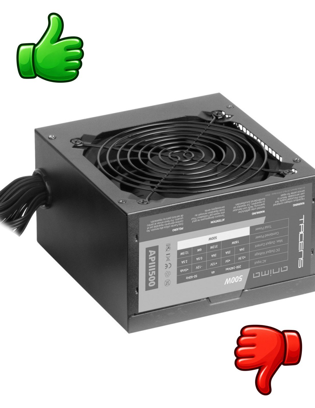 Fuente de alimentación ANIMA APIII500 de 500 W para ordenador