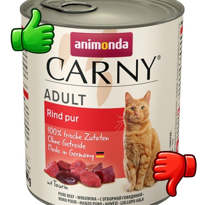 Lata de comida húmeda para gatos Animonda Carny Adult de vacuno