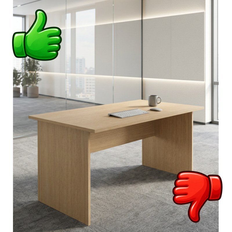 Mesa de oficina ARTEXPORT de melamina en acabado roble