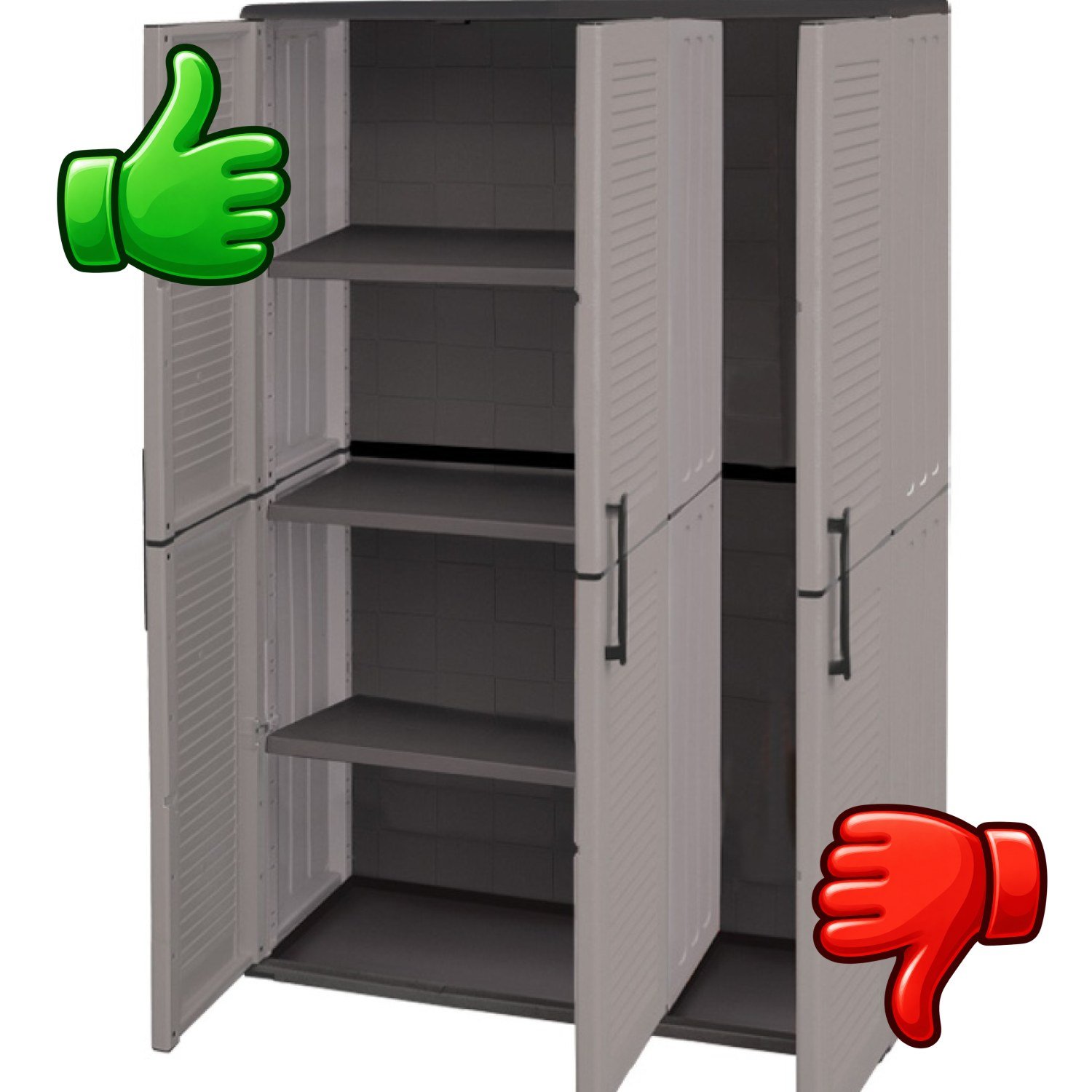 Armario de almacenamiento ARTPLAST Easy E101 de polipropileno con tres puertas y estantes