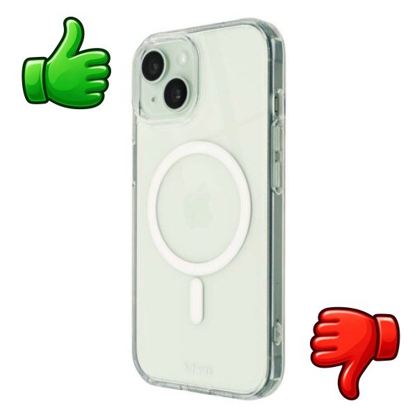 Funda transparente Artwizz ClearClip +CHARGE con anillo magnético para iPhone 16