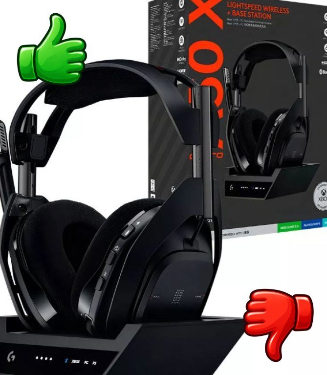 Auriculares gaming ASTRO A50 X LIGHTSPEED negros con estación base