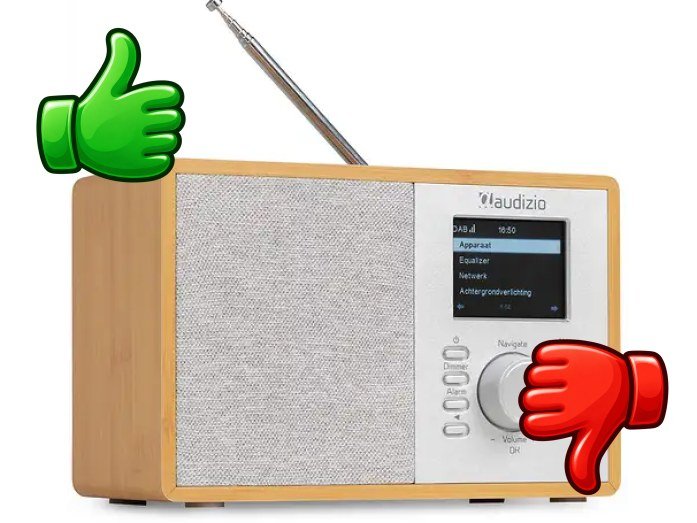 Radio digital Audizio Cosa con DAB+, FM, radio por Internet, Bluetooth y acabado en madera