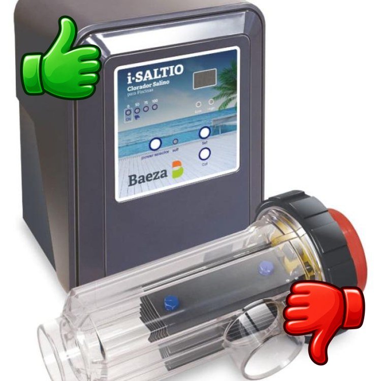 Clorador salino BAEZA i-SALTIO para tratamiento del agua de piscinas