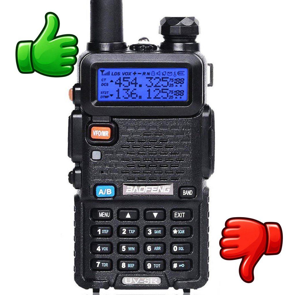 Radio portátil BAOFENG UV-5R de doble banda con pantalla LCD