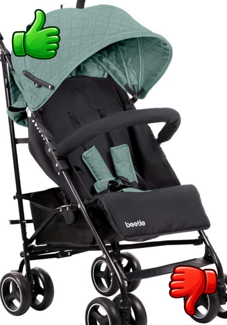 Silla de paseo KikkaBoo Beetle ligera y plegable