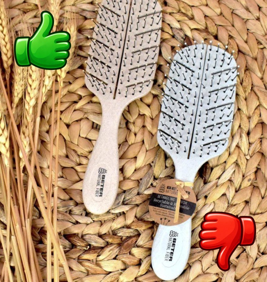 Cepillos desenredantes BETER Natural Fiber fabricados con fibras de trigo y cáscara de arroz
