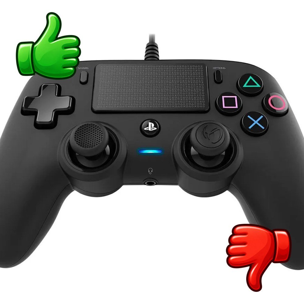 Mando compacto con cable para PlayStation 4 comercializado por Bigben y Nacon