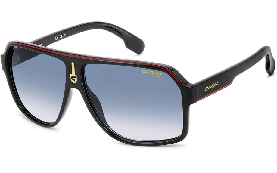Gafas de sol Carrera 1001/S negras con detalles dorados y rojos