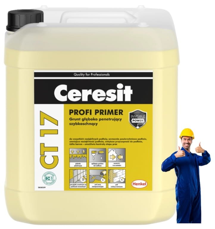 Imprimación profesional Ceresit CT 17 para superficies absorbentes