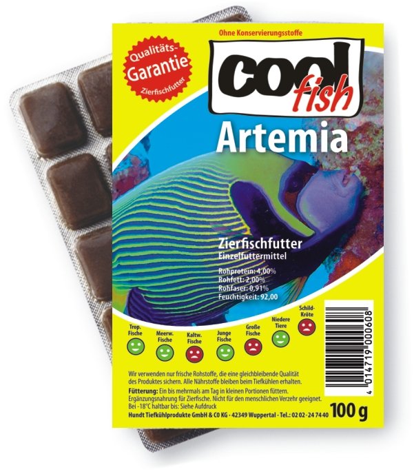 Alimento congelado Coolfish Artemia para peces ornamentales