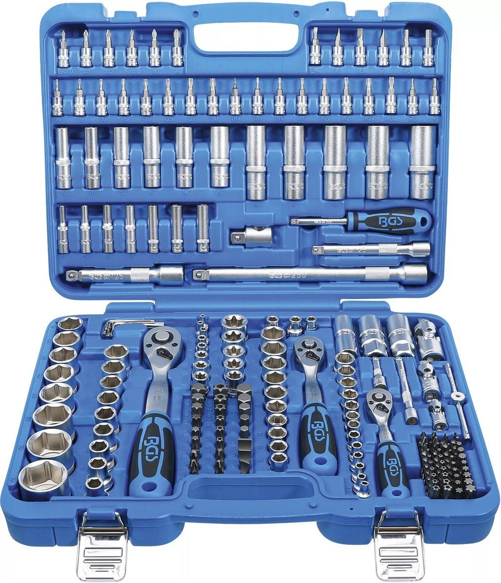 Juego profesional de herramientas y vasos BGS Technic de 192 piezas