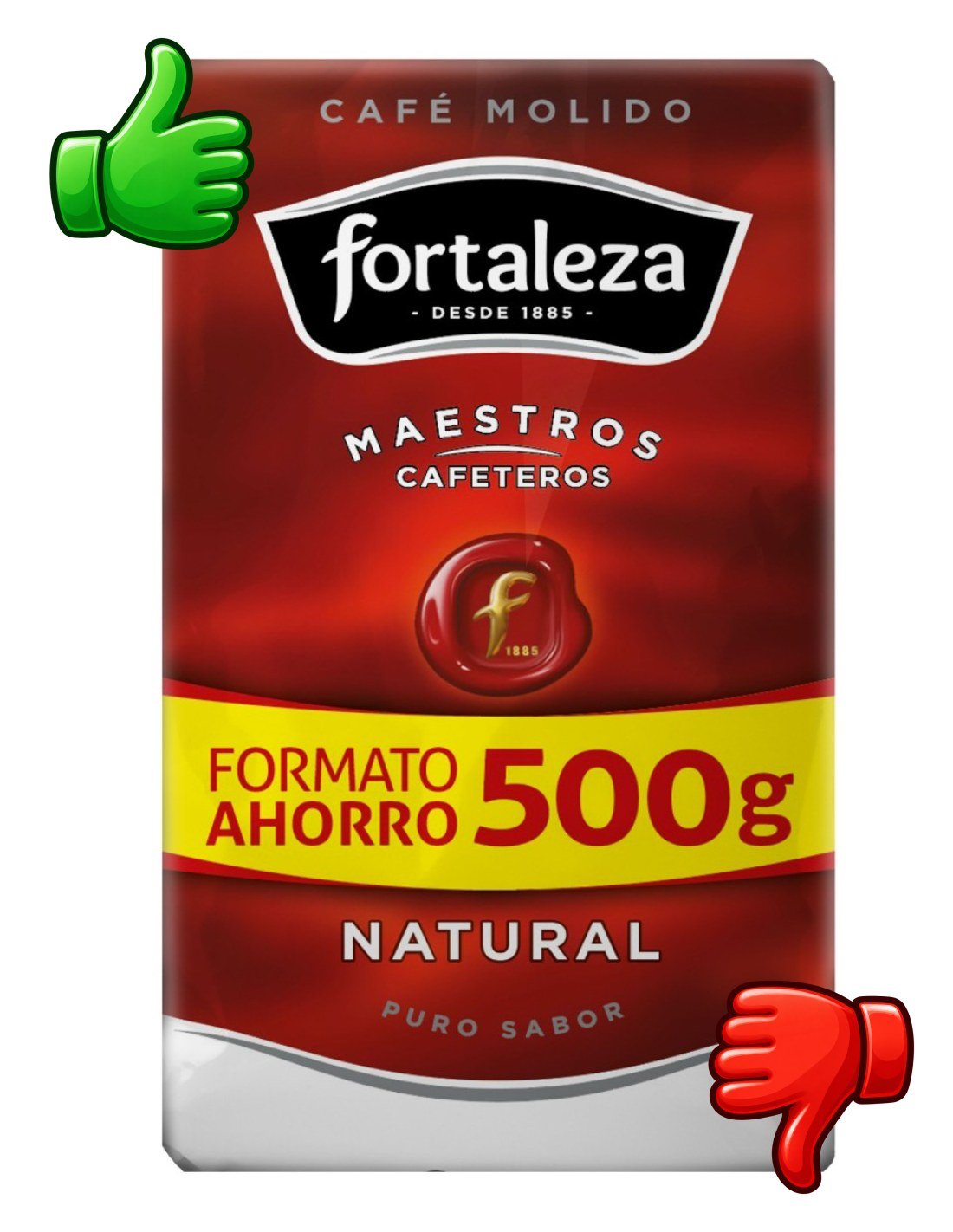 Café Fortaleza Molido Natural en formato de 500 gramos
