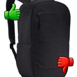 Mochila negra Case Logic Invigo reciclada para portátil de 14 pulgadas