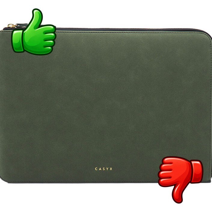 Funda para ordenador portátil CASYX Atelier Olive en color verde oliva