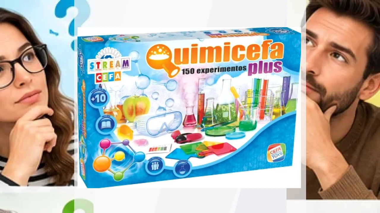 Juego científico CEFA TOYS Quimicefa Plus con material para realizar experimentos de química