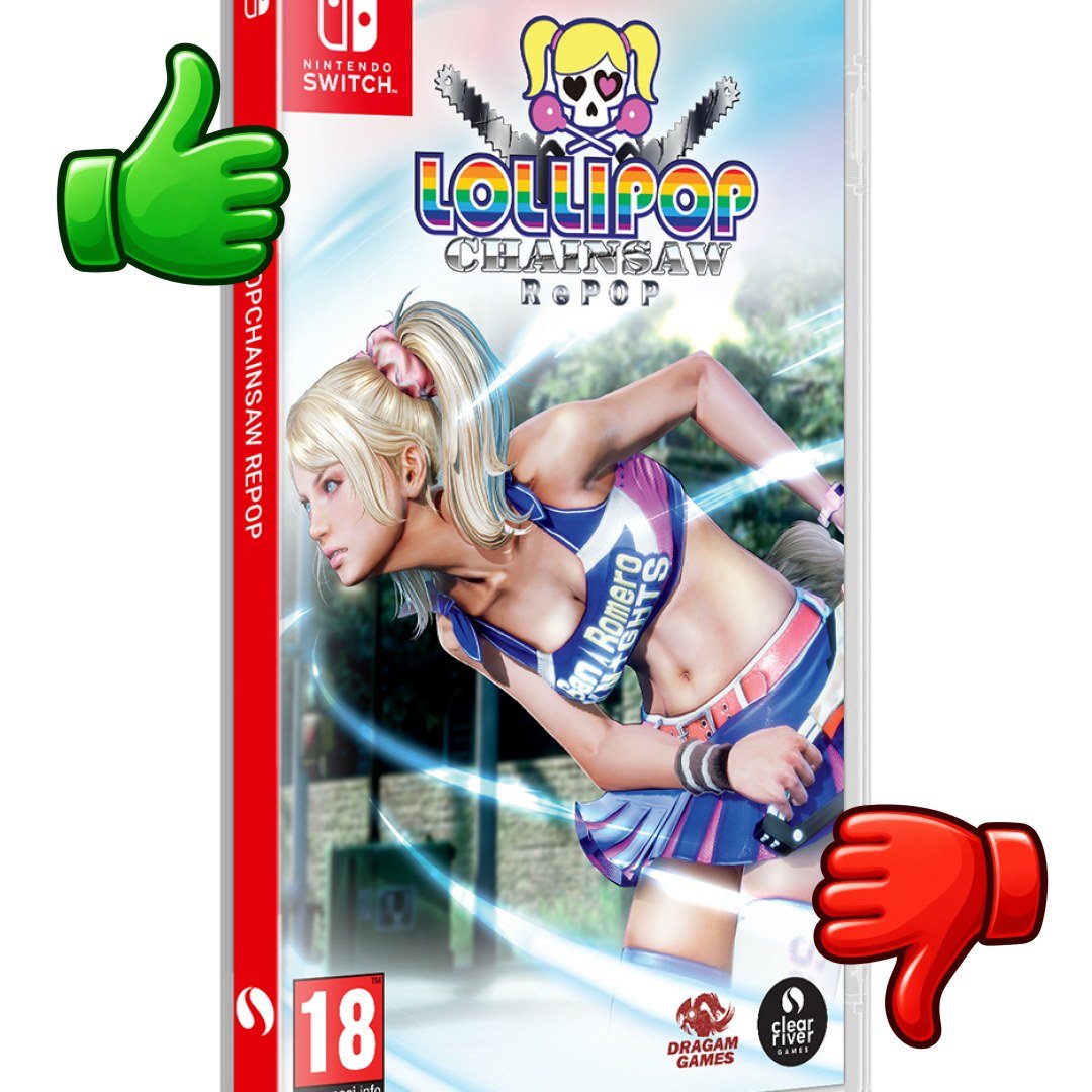 Edición física de Lollipop Chainsaw RePOP para Nintendo Switch publicada por Clear River Games