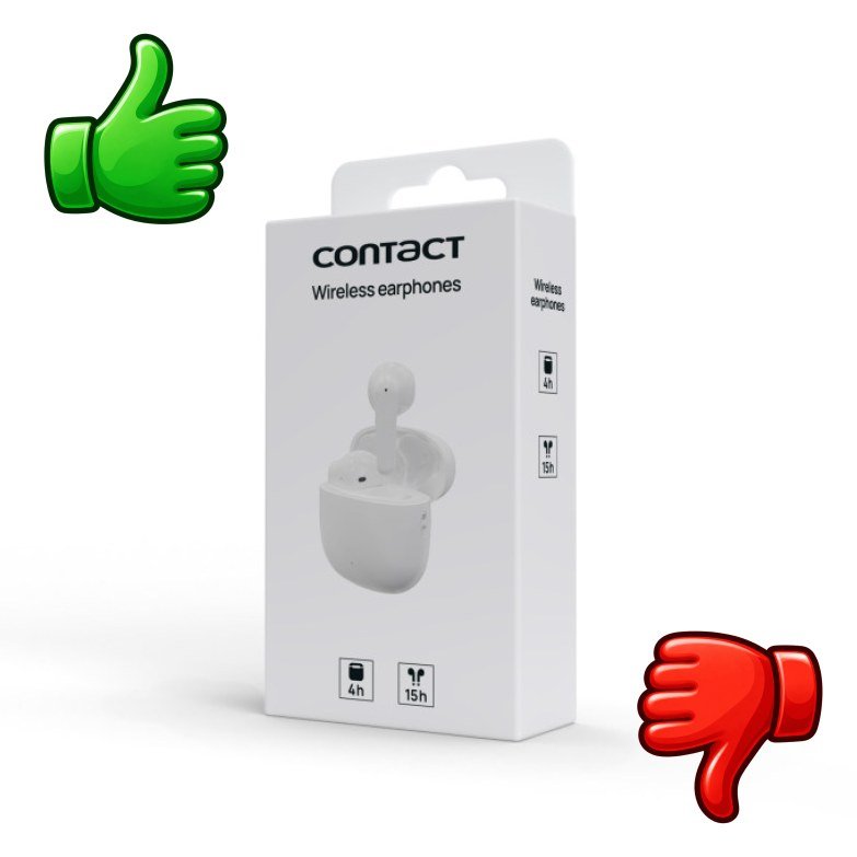 Auriculares inalámbricos Contact Twins Nano TWS blancos con estuche de carga