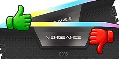 Memoria Corsair Vengeance RGB DDR5 con disipador negro e iluminación RGB