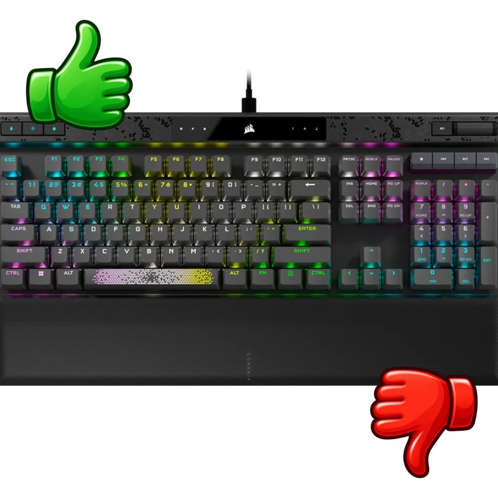 Teclado gaming Corsair K70 MAX RGB con interruptores magnéticos MGX y reposamuñecas