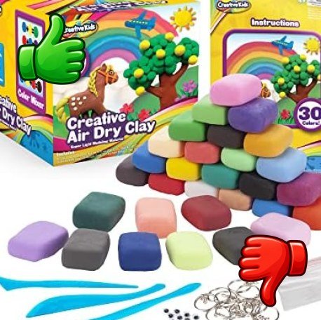 Kit Creative Kids Air Dry Clay con 30 colores de arcilla de secado al aire y herramientas de modelado
