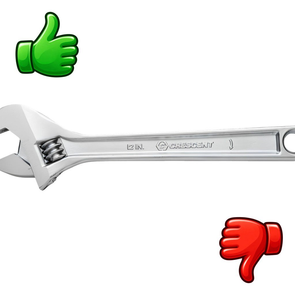 Llave ajustable Crescent de 12 pulgadas con acabado cromado