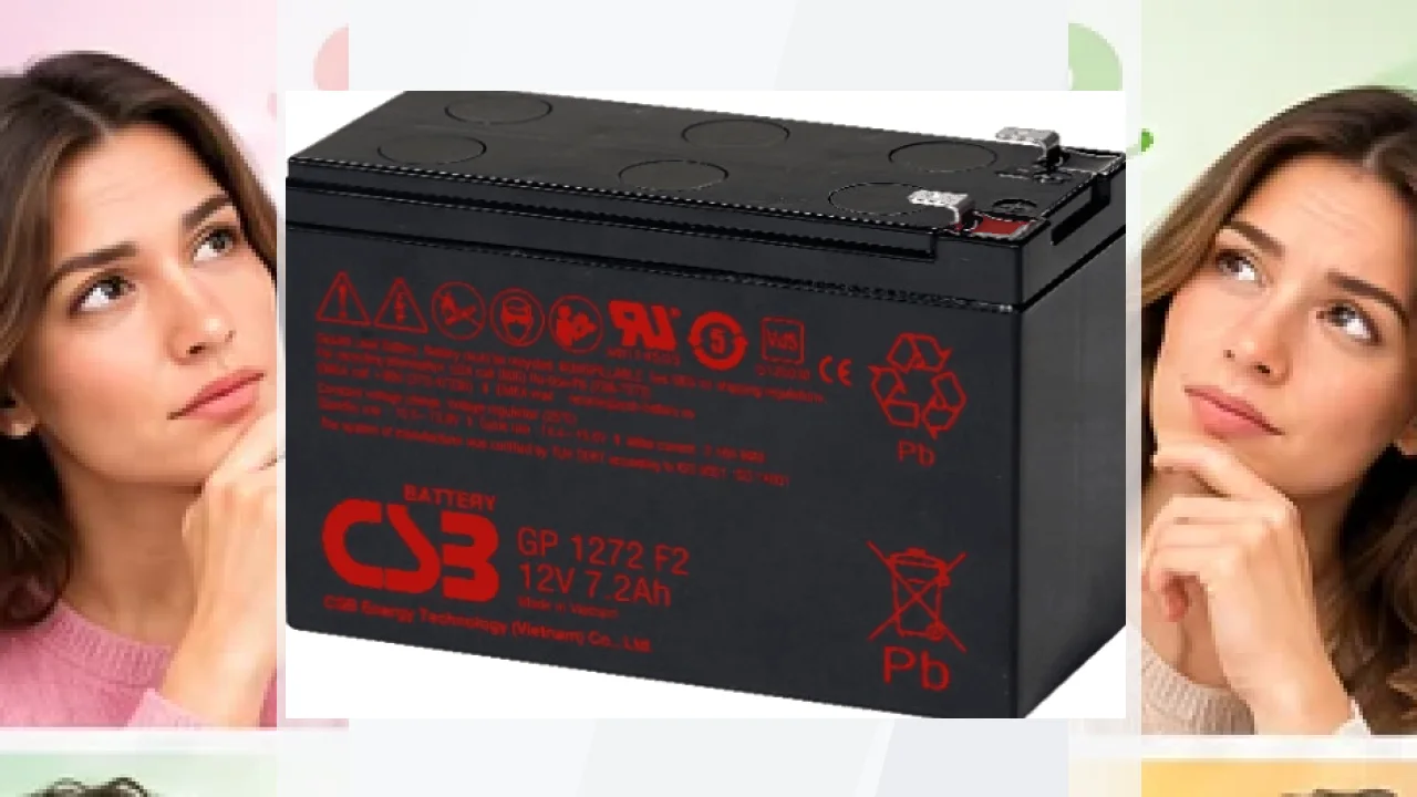 Batería CSB GP1272 F2 de 12 V y 7,2 Ah con tecnología VRLA AGM