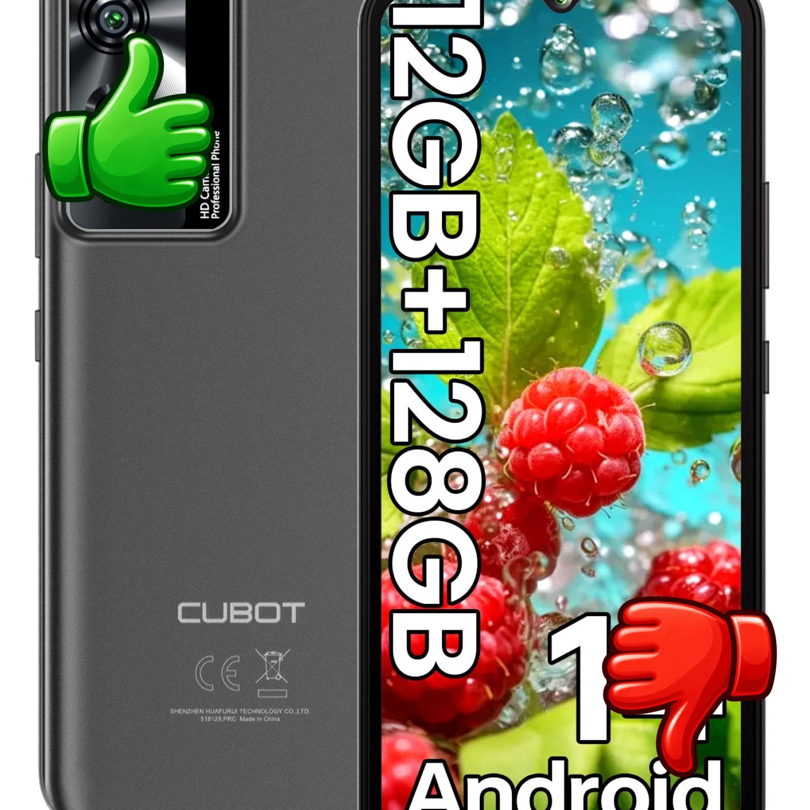 Smartphone Cubot A10 negro con pantalla de 6,56 pulgadas y Android