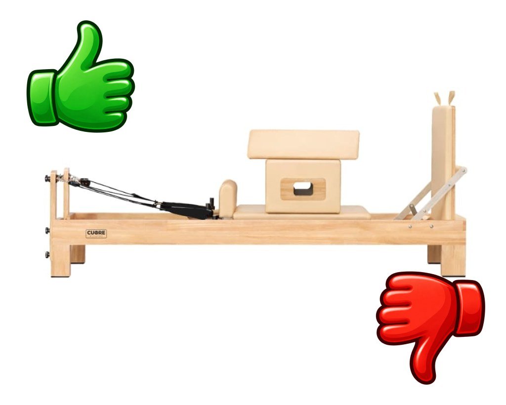 Reformer Clásico StartPro de CUORE PILATES & FITNESS en madera maciza de roble y tapizado beige