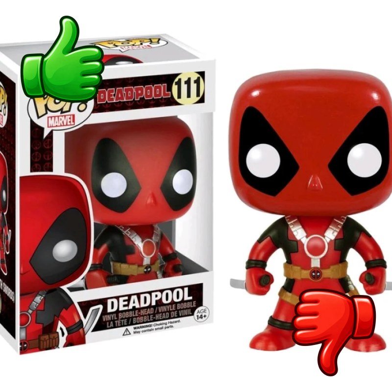 Figura Funko Pop Marvel DEADPOOL Two Swords número 111 con traje rojo y negro y dos espadas