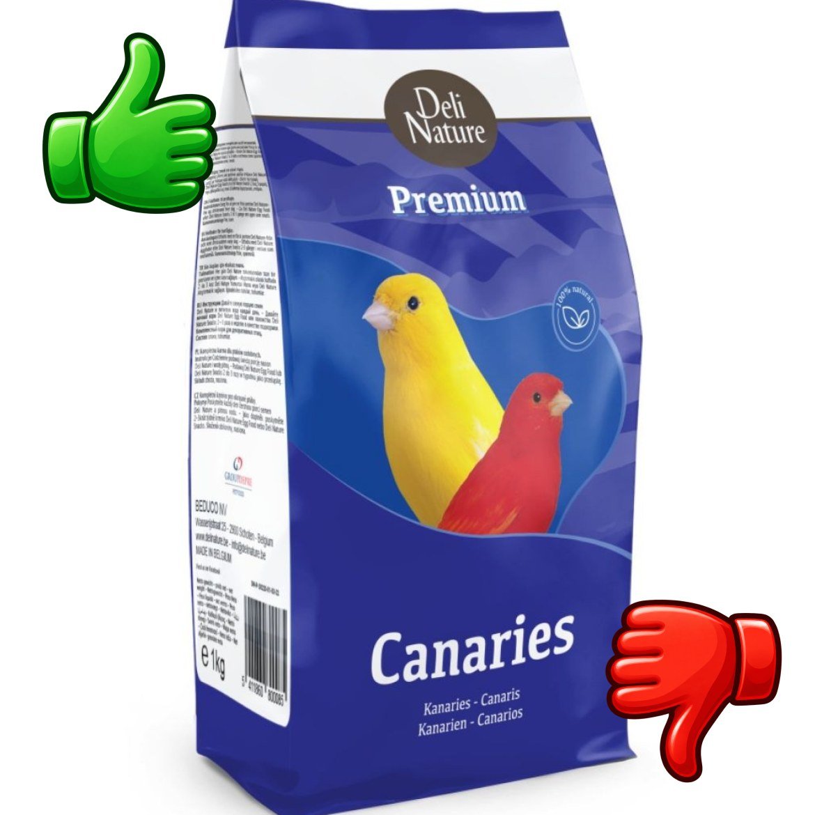 Deli Nature Premium Canaries alimento de semillas para canarios en bolsa de 1 kg