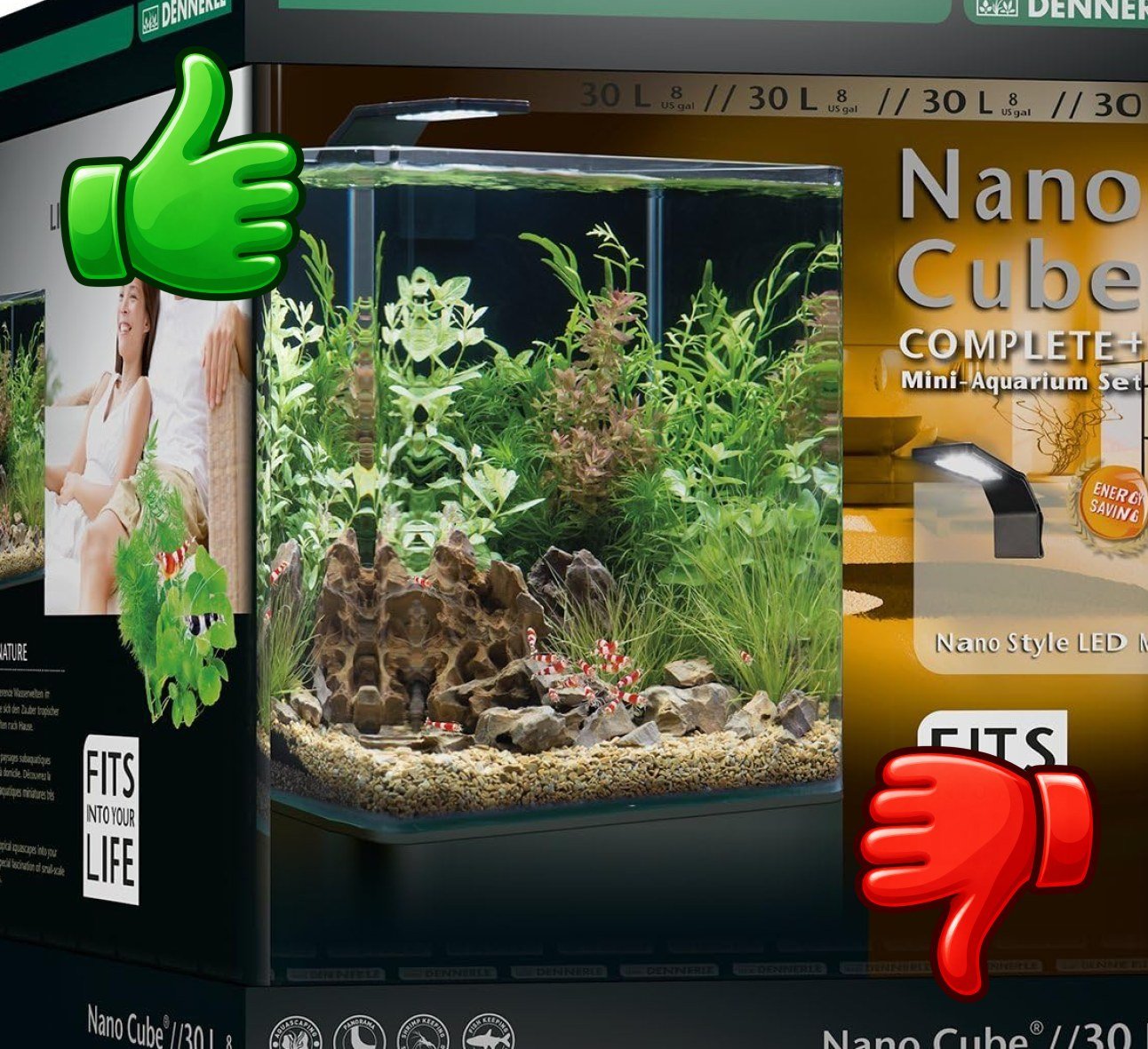 Acuario Dennerle Nano Cube Complete Set con iluminación filtro y equipamiento para acuario plantado
